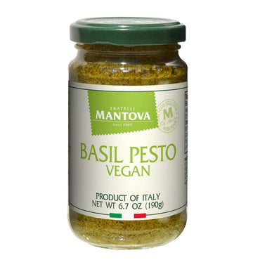 Mantova Vegan Basil Pesto, 6.7 oz (Pack of 2), Product of Italy Mantova