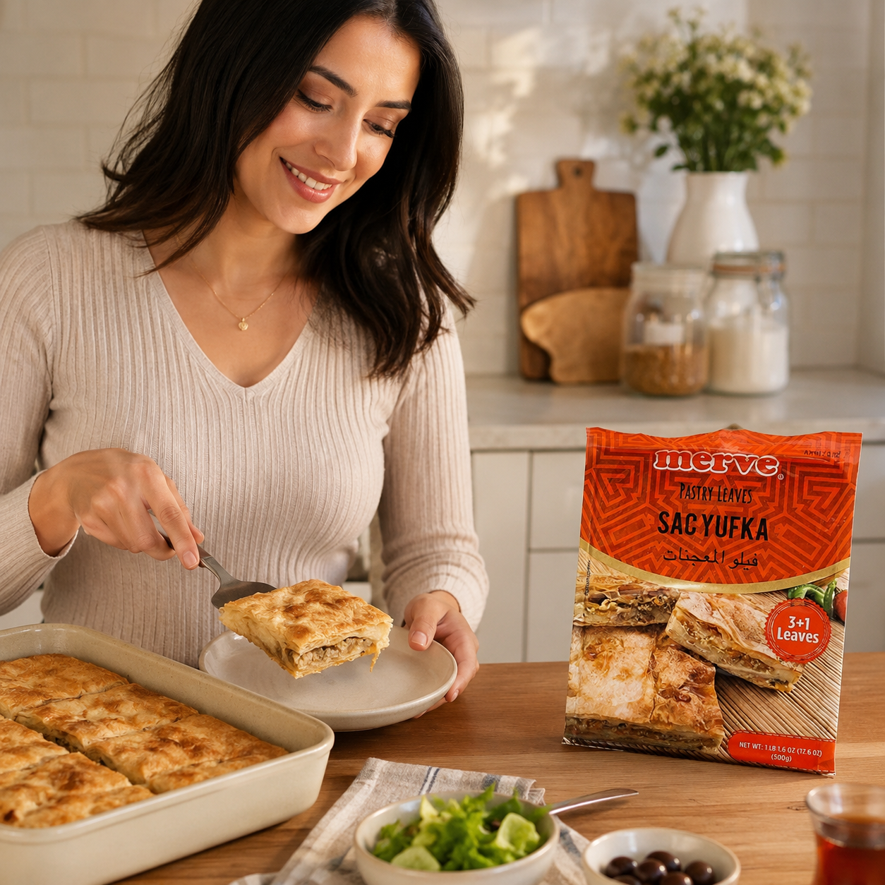 Merve Turkish Pastry Leaves Sac Yufka 3+1 Leaves 17.64 oz