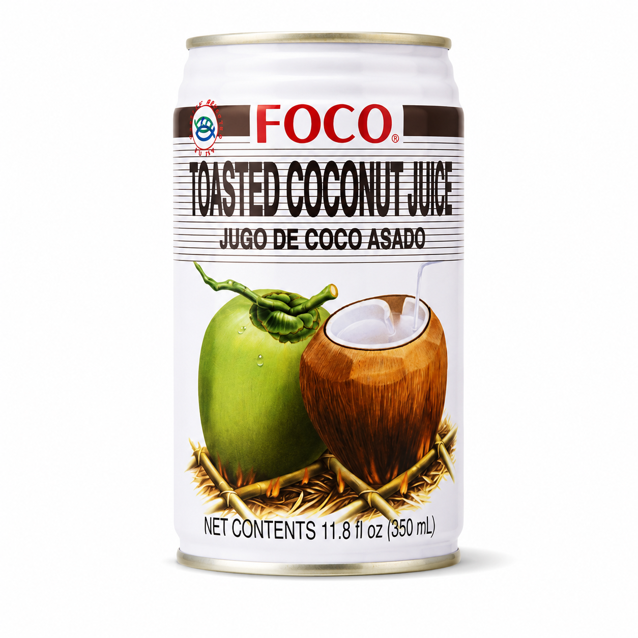 FOCO Roasted Coconut Juice Jugo De Coco Asado Beverage 11.8 fl oz