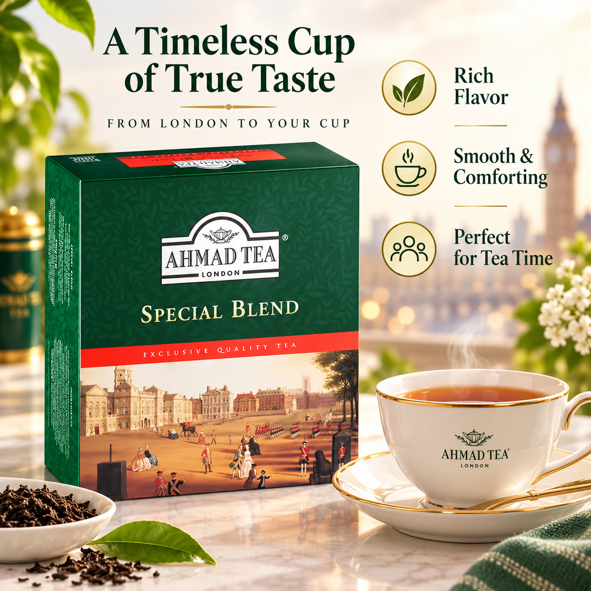 Ahmad Tea Special Blend, Tagged Teabags without envelopes, 100 Count, (591) Ahmad Tea