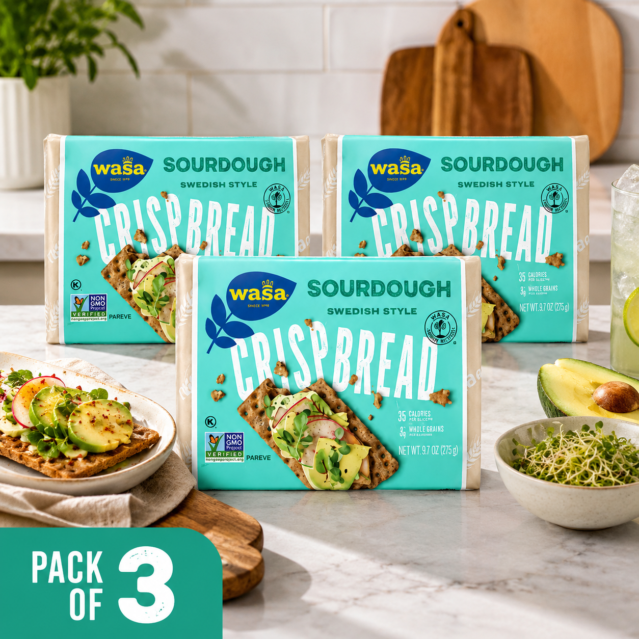 Wasa Sourdough Flatbread Crispbread 9.7 oz
