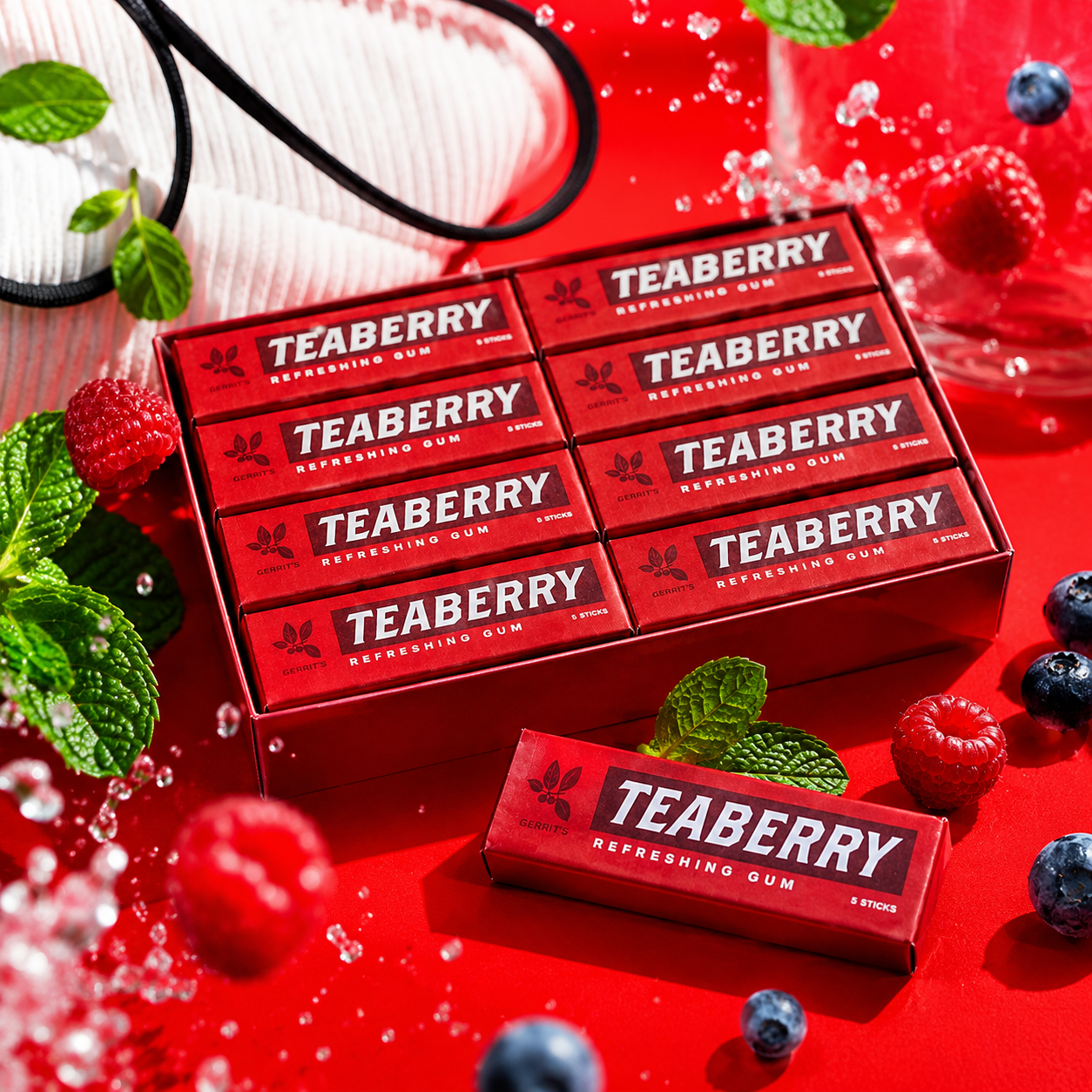 FOTE HOME GOODS Teaberry Chewing Gum Classic Retro Nostalgic Flavor