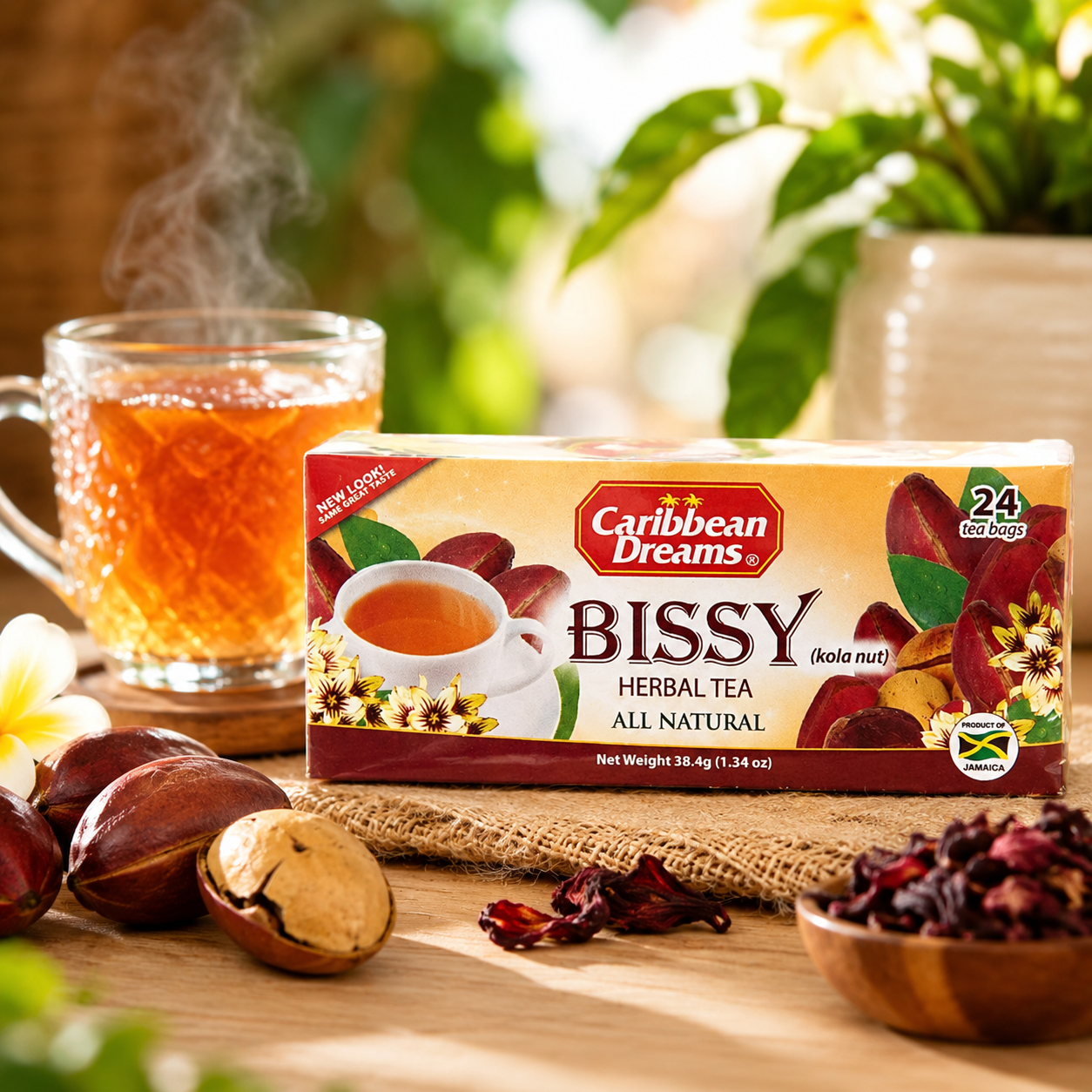 Caribbean Dreams Bissy Tea Kola Nut 24 Tea Bags