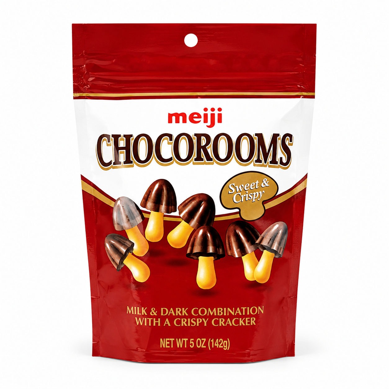 Meiji Chocorooms Bag 5 oz each (2 Items Per Order)