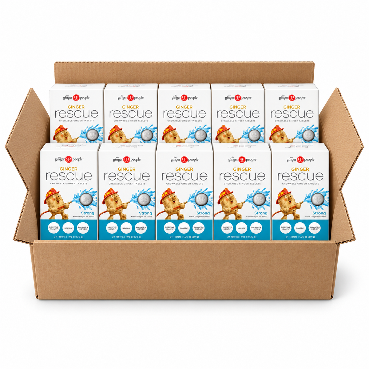 Ginger Rescue Strong Ginger Ginger Chewable Tablets by The Ginger People Drug Free 5.5 oz The Ginger People
