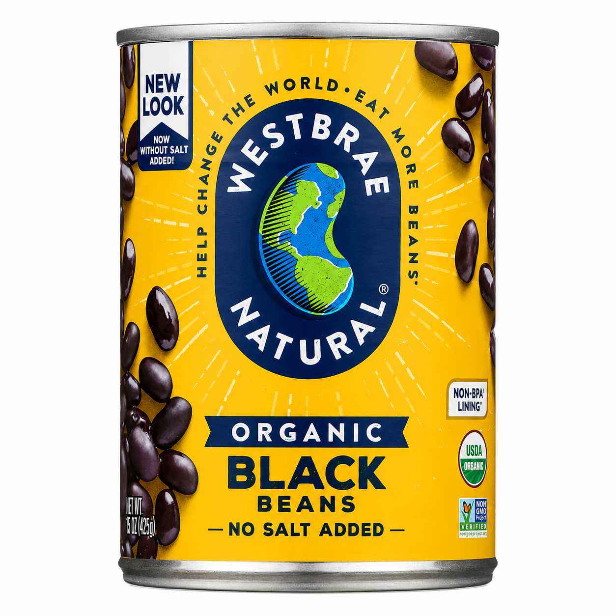 Westbrae Natural Vegetarian Organic Black Beans - 15 oz