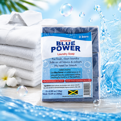 Jamaican Blue Power Laundry Soap, 4.23 Ounce (Pack of 3)