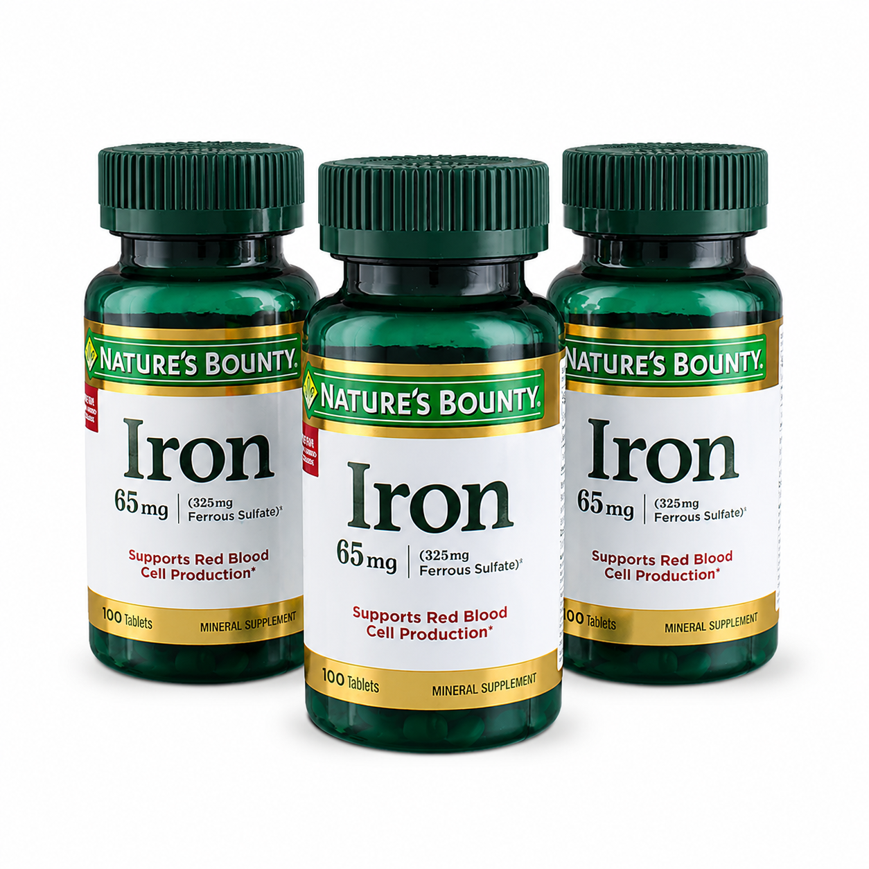 Nature's Bounty Iron Tablets 65 mg 100 ct