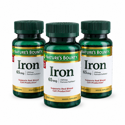 Nature's Bounty Iron Tablets 65 mg 100 ct
