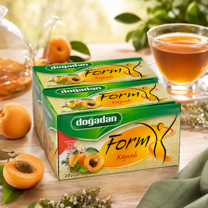 Dogadan Form Mixed Herbal Tea with Apricots 20 Tea Bags (Pack of 3)