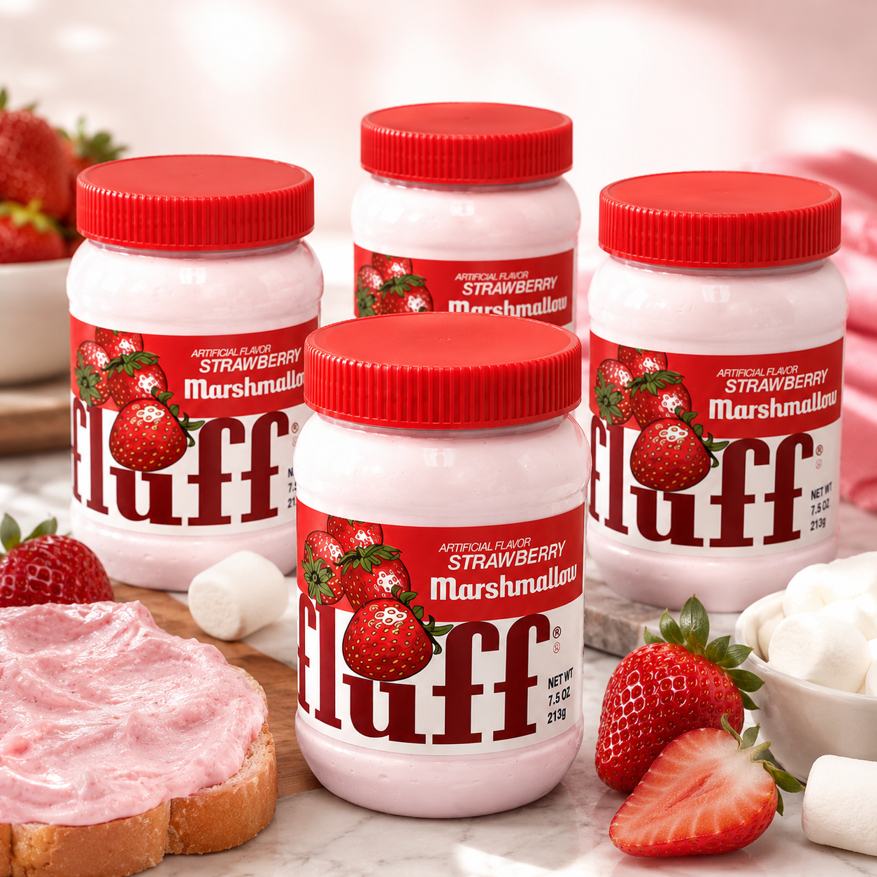 Marshmallow Fluff Strawberry Flavor Marshmallow Spread 7.5 oz
