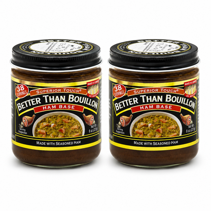 Better Than Bouillon Premium Ham Base Made with Seasoned Ham Blendable Base for Added Flavor 8-oz Jar 38 Servings Per Jar