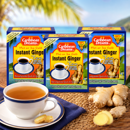 Caribbean Dreams Ginger Tea Instant Unsweetened 14 Sachets