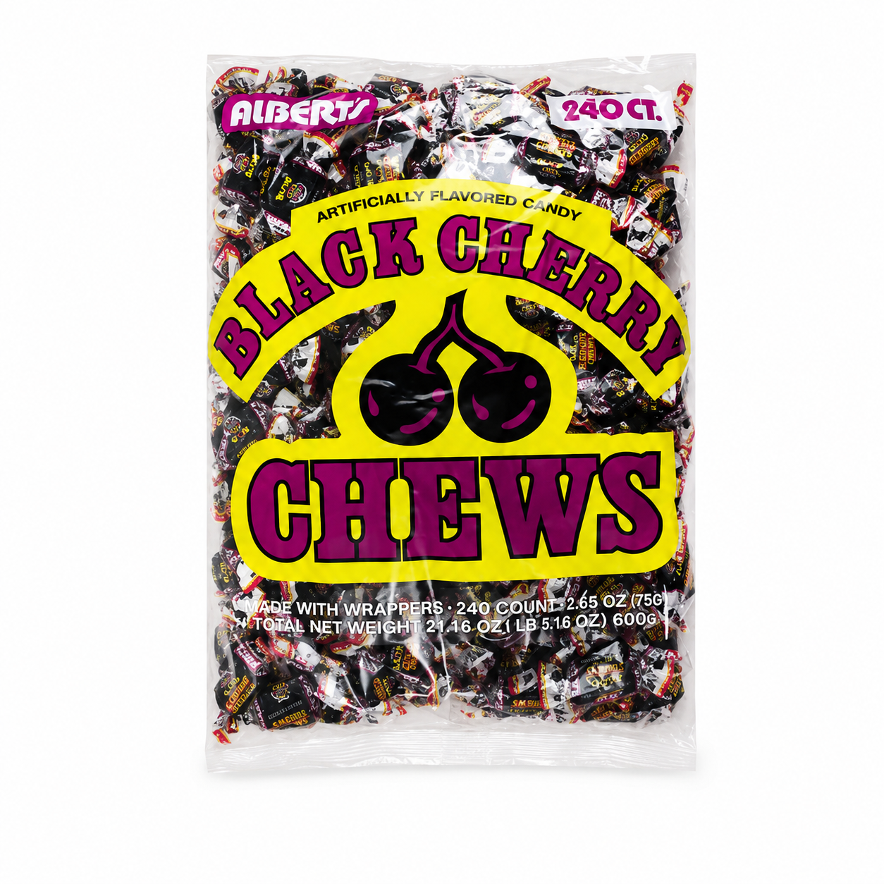 Albert's Chews Black Cherry 240 Piece Bag