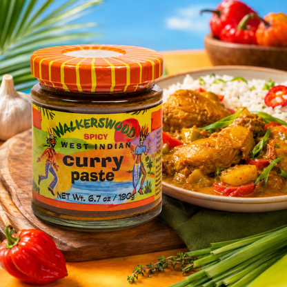 Walkerswood Spicy West Indian Curry Paste, Product of Jamaica, Single Bottle 6.7 oz