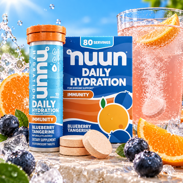 Nuun Immunity Electrolyte Tablets, Blueberry Tangerine Flavor (Pack of 8) Nuun