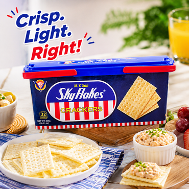 M.Y. San SkyFlakes Filipino Crackers 32 Packs 800g (Pack of 2)