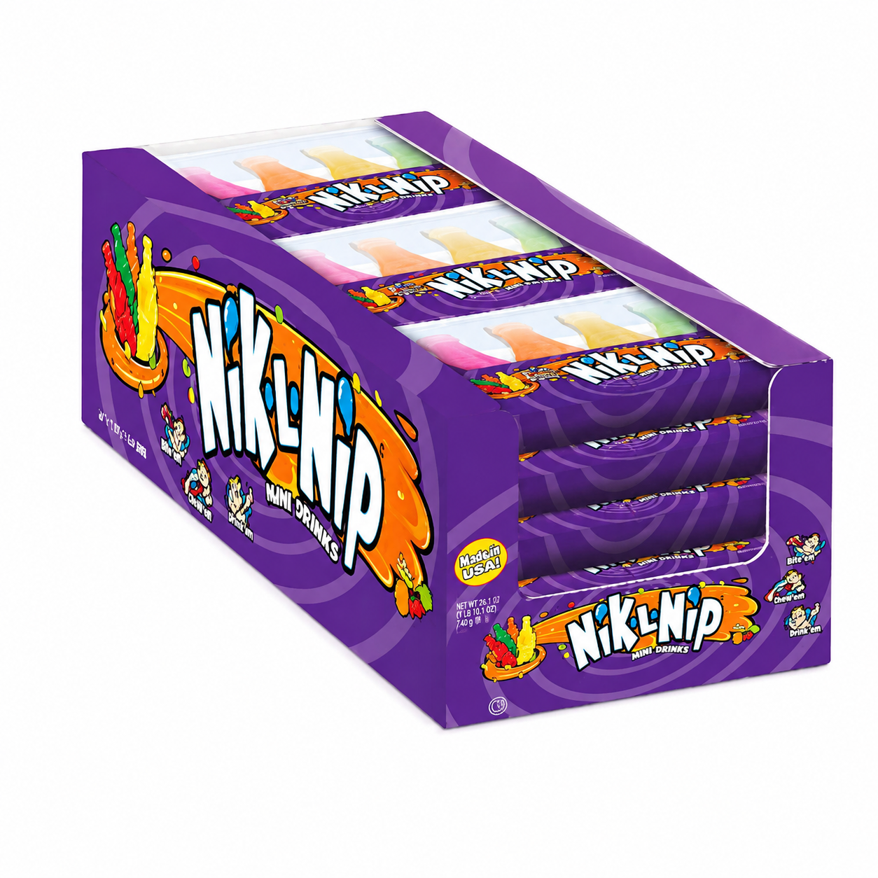Nik L Nip Wax Bottles Candy 72 Count