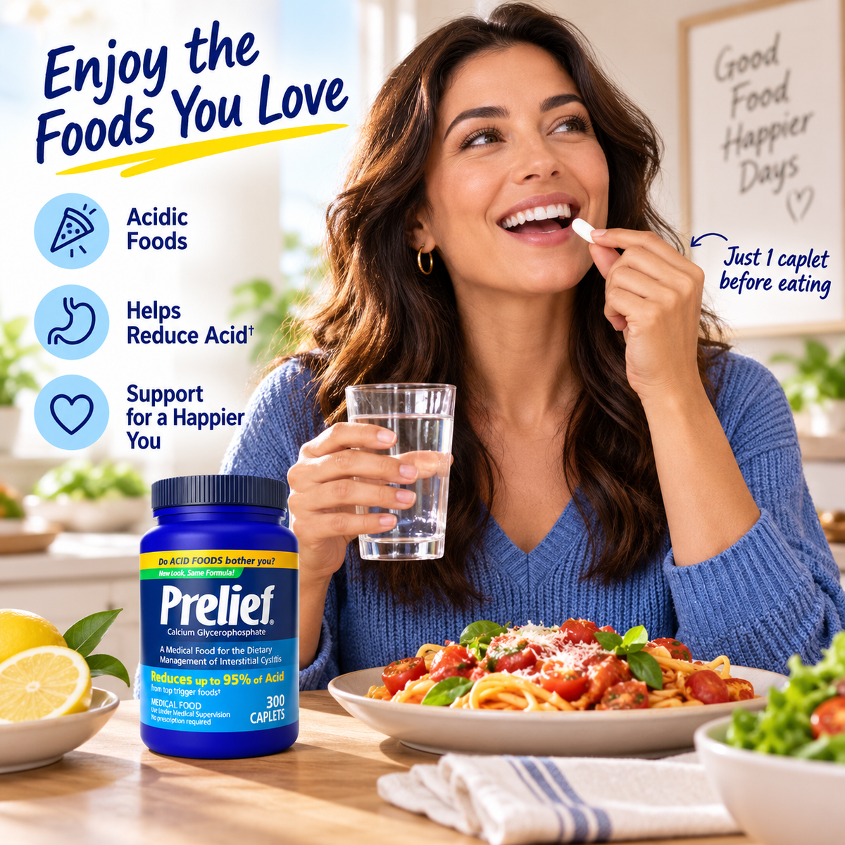 PRELIEF Acid Reducer Caplets Dietary Supplement, 300 Count (Pack of 2) Prelief