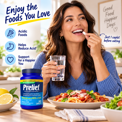PRELIEF Acid Reducer Caplets Dietary Supplement, 300 Count (Pack of 2) Prelief