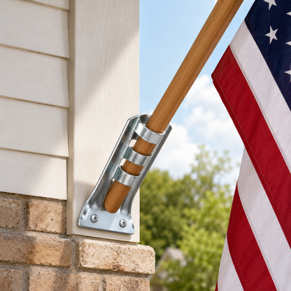 US Flag Store Wall Bracket for Wall or Classroom Silver
