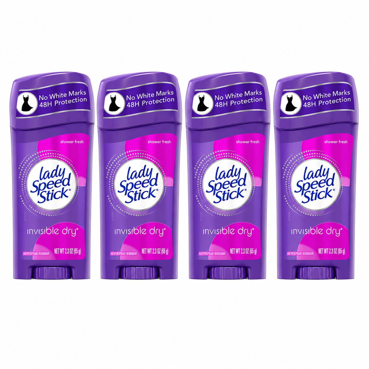 Lady Speed Stick Invisible Dry Antiperspirant Deodorant Shower Fresh Scent 2.3 oz