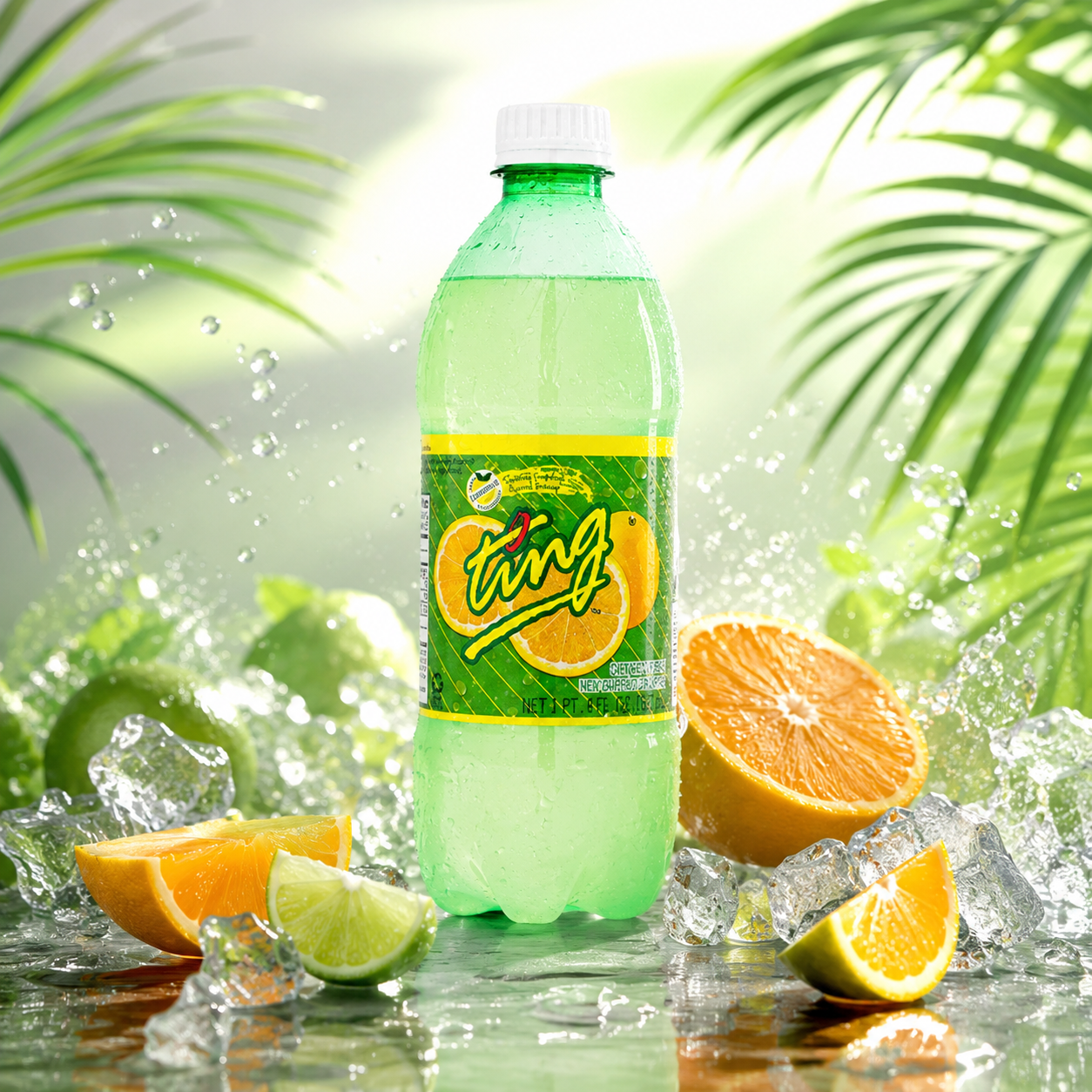 Ting Sparkling Jamaican Grapefruit Flavored Beverage Bottle Total of 200 Fl Oz 20 oz