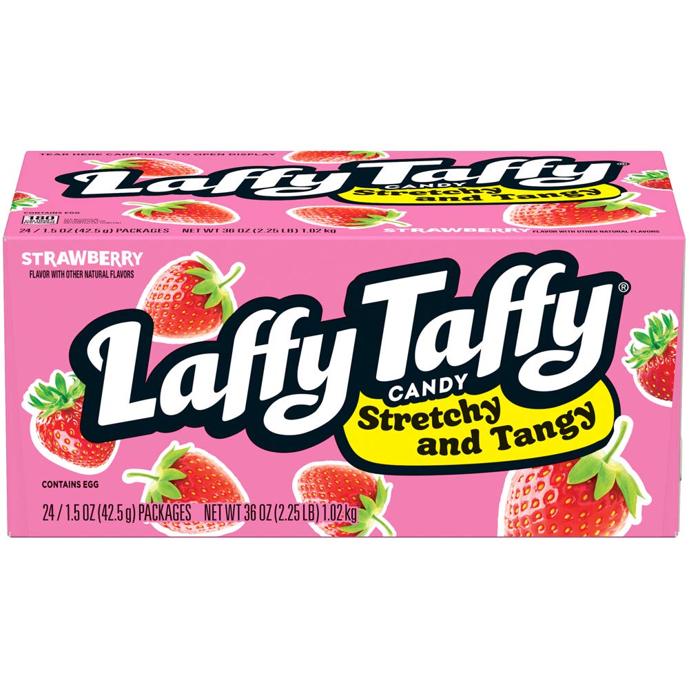 Laffy Taffy Stretchy & Tangy Strawberry, 1.5 Ounce 24 ct