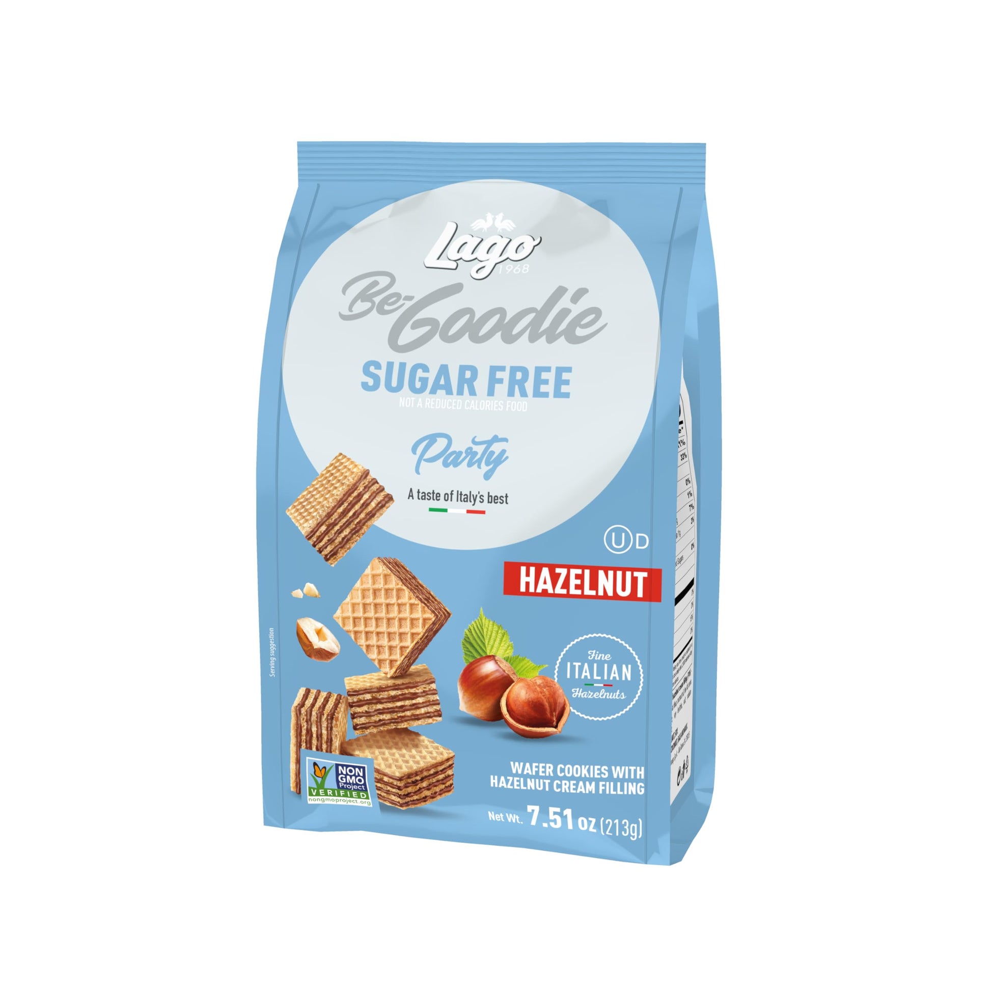 Gastone Lago Party Wafers Cookies Hazelnut Each Italian Crispy Wafer 7.5 oz