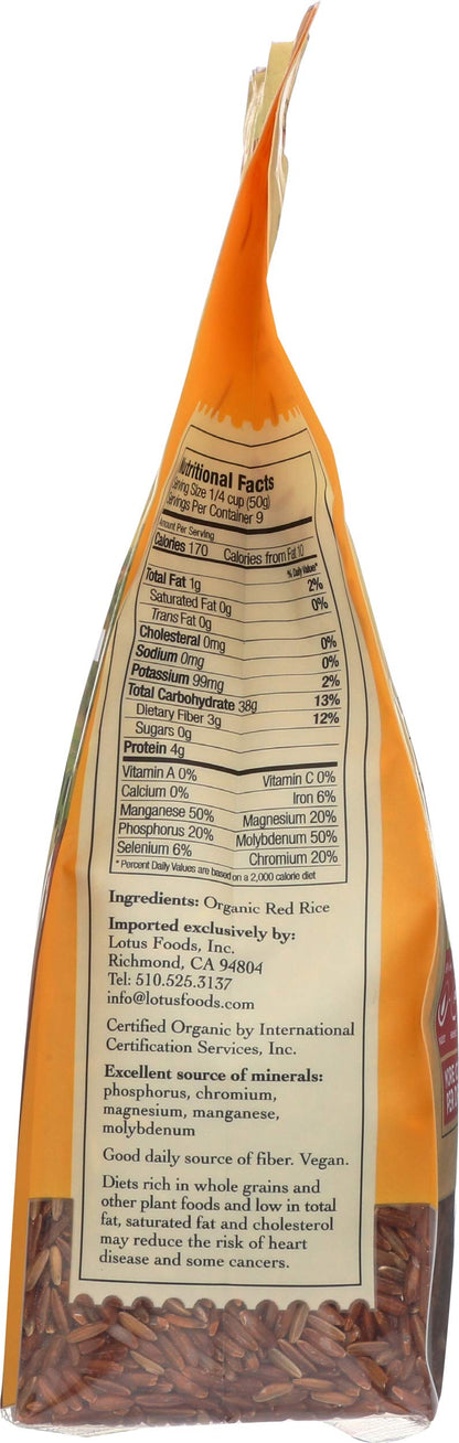 Lotus Foods Heirloom Bhutan Red Rice 15 Oz