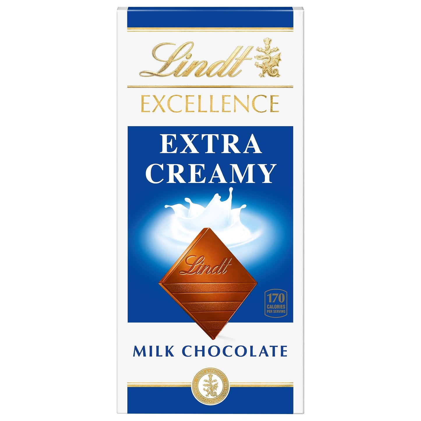 Lindt EXCELLENCE Extra Creamy Milk Chocolate Candy Bar, Milk Chocolate, 3.5 oz. Bar