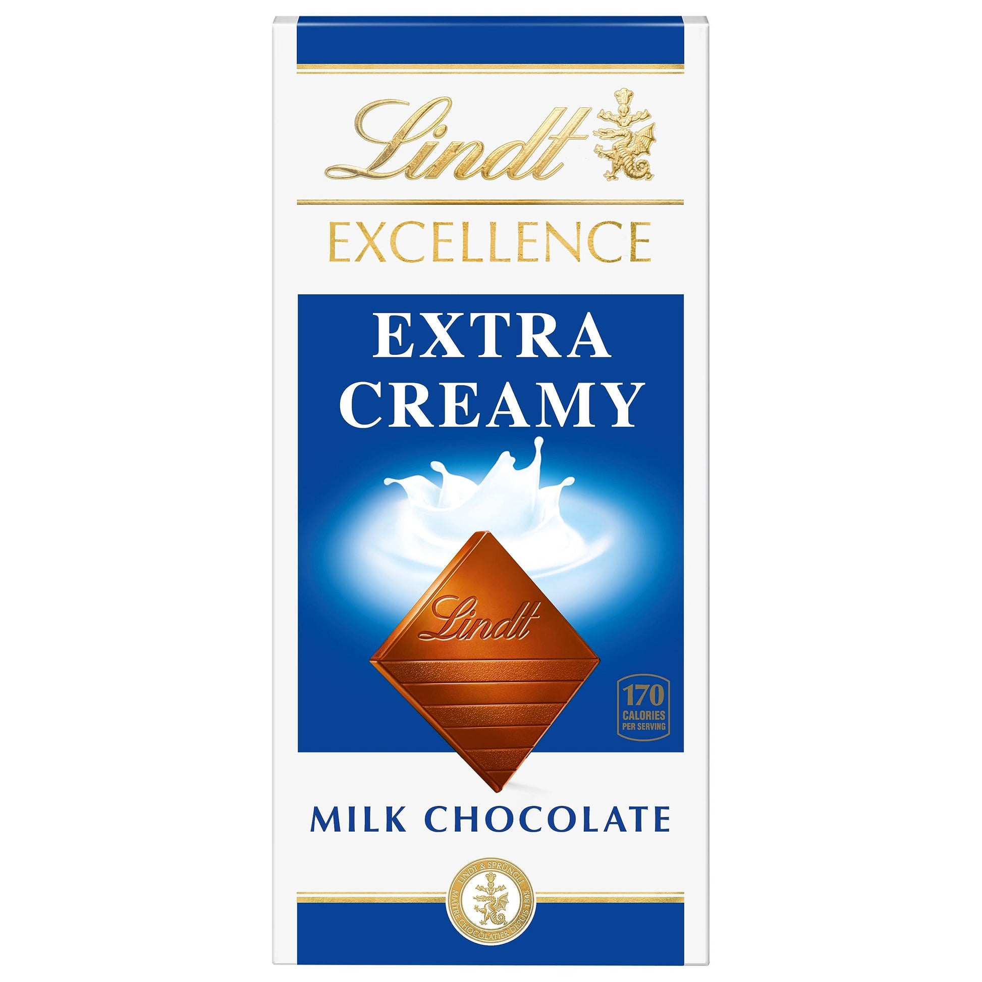 Lindt EXCELLENCE Extra Creamy Milk Chocolate Candy Bar, Milk Chocolate, 3.5 oz. Bar