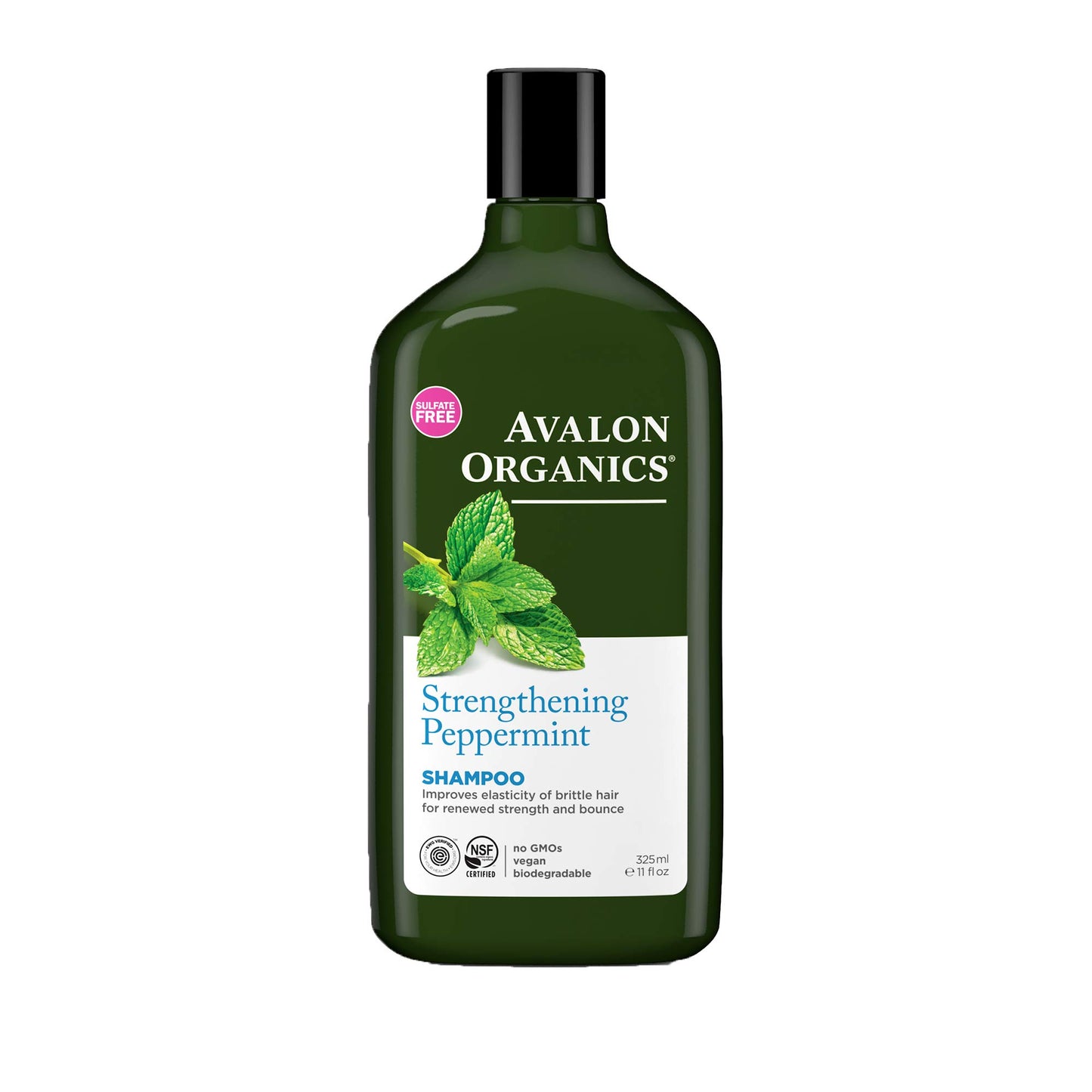 Avalon Organics Strengthening Peppermint Shampoo, 11 oz (Pack of 3) Avalon Organics