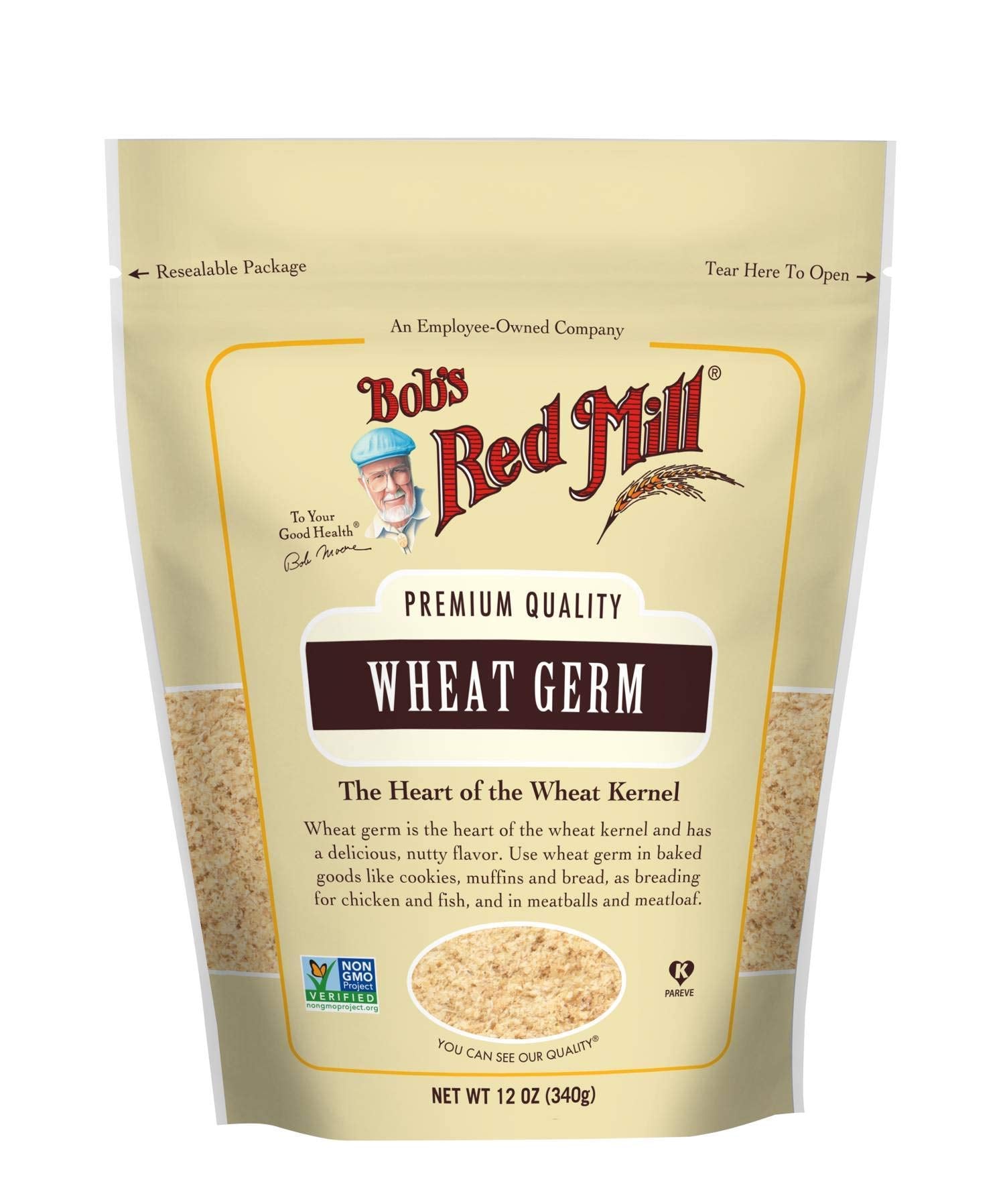 Bob's Red Mill Wheat Germ Non GMO 12oz (Pack of 4)