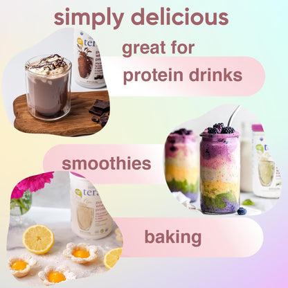 simply tera's Pure Whey Protein Powder Dark Chocolate Clean Protein 24 Oz