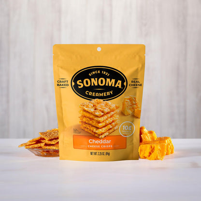 SONOMA CREAMERY Cheddar Crisps 2.25 OZ