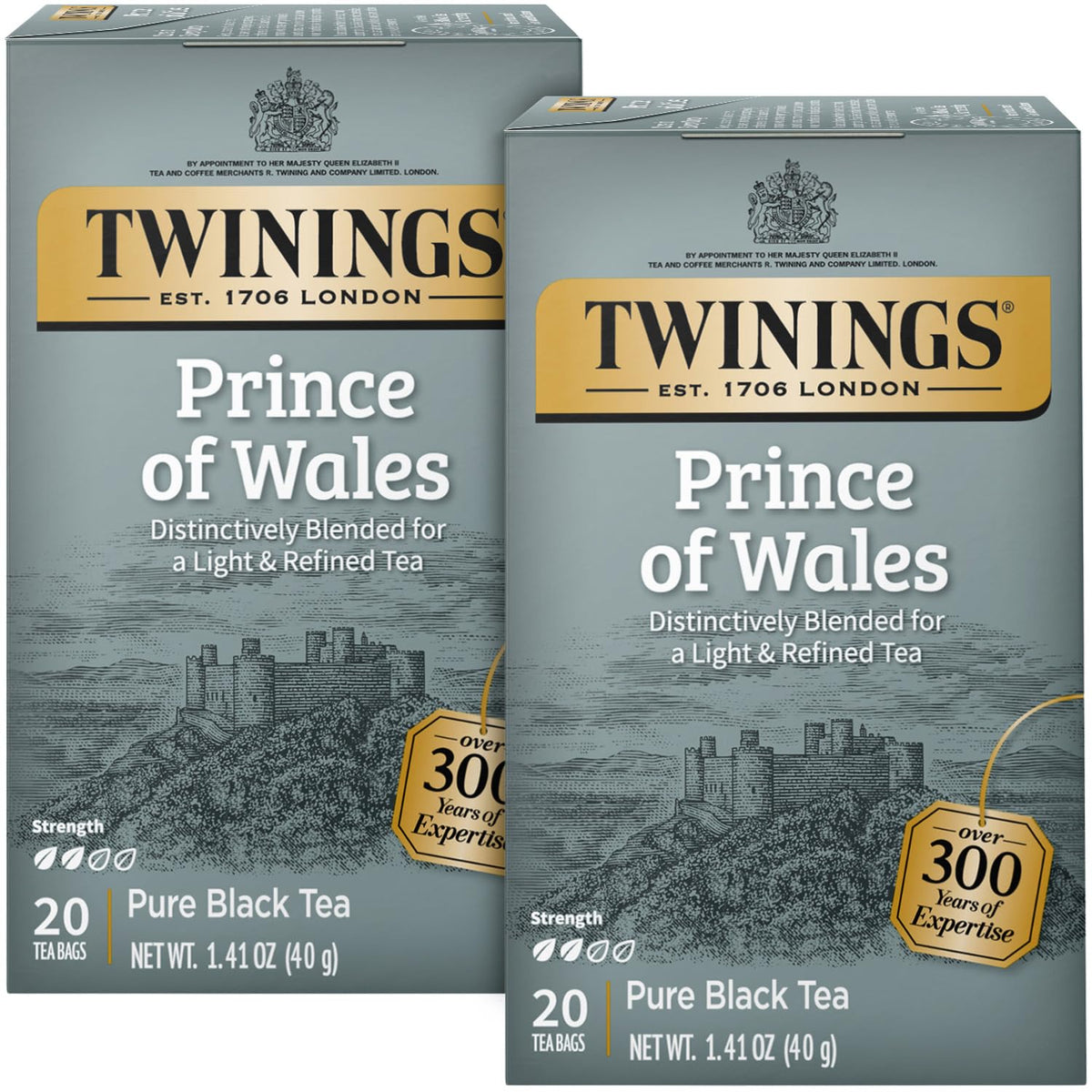 Twinings Prince of Wales Black Tea, 20 Tea Bags (Pack of 2) Twinings