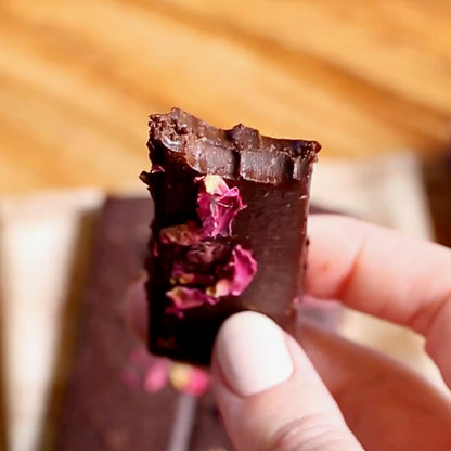 Honey Mama's Lavender Rose Cocoa Truffle Bars 2.5 Ounce Gluten Free Dairy Free Paleo No Refined Sugar