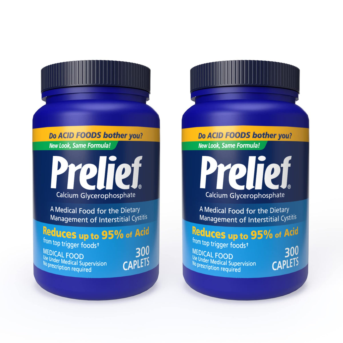 PRELIEF Acid Reducer Caplets Dietary Supplement, 300 Count (Pack of 2) Prelief