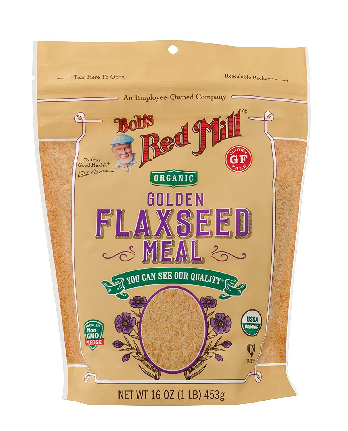 Bob's Red Mill Organic Golden Flaxseed Meal, 16 oz (Pack of 2) Bob's Red Mill