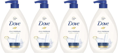 Dove Deep Moisture Body Wash, 34 oz Pump (Pack of 4)4 Dove