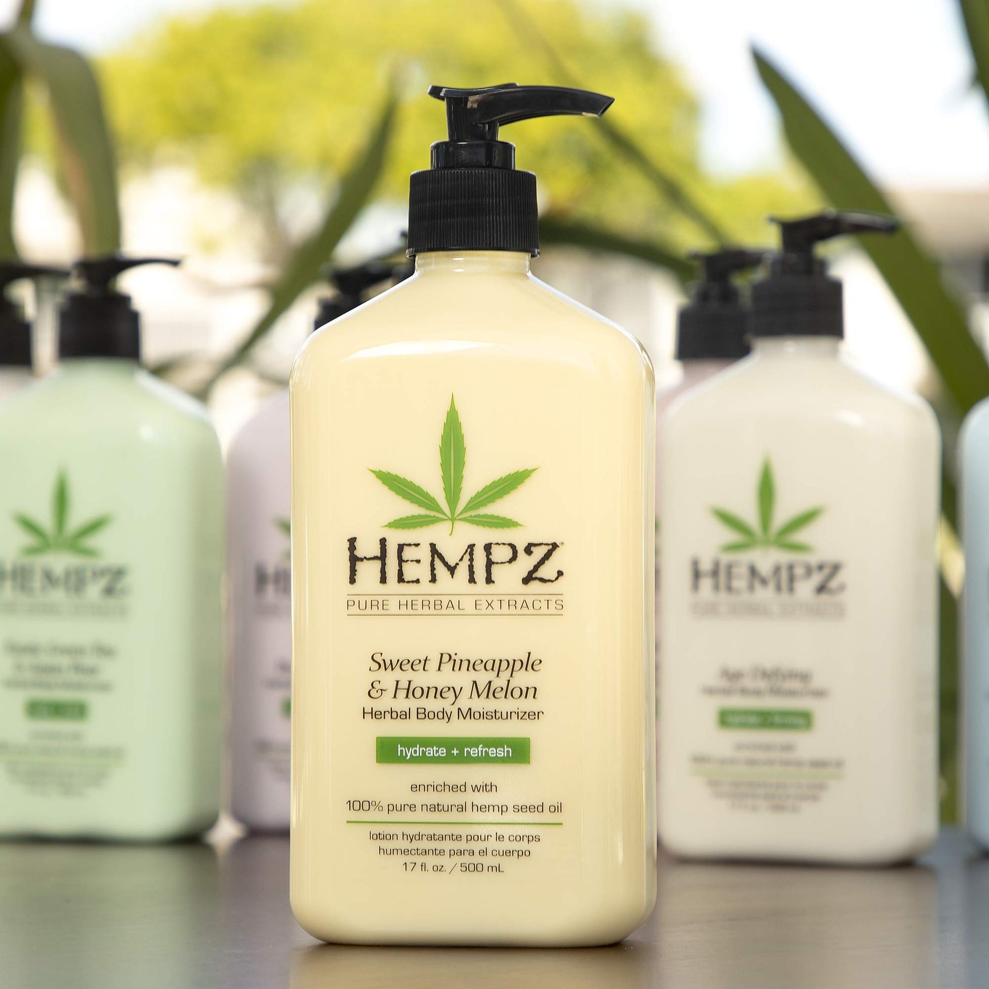 Hempz Sweet Pineapple & Honey Melon Moisturizing Skin Lotion Body Moisturizer 17 oz (Pack of 2) with Jojoba Vitamin A and E