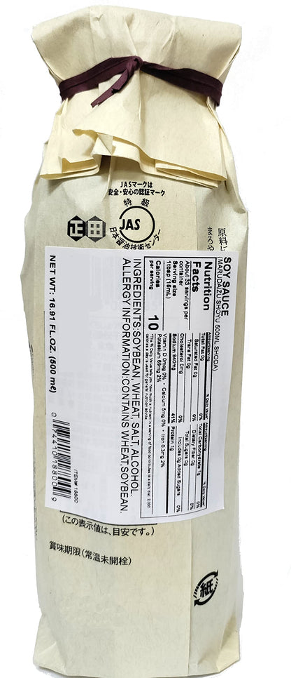 Shoda Hyakusen Marudaizu Shoyu Organic Japanese Soy Sauce "JAS" Japanese 500ml