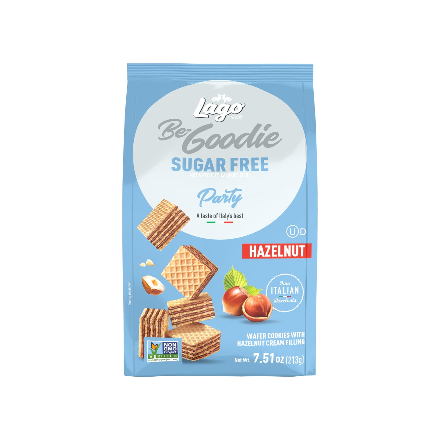 Gastone Lago Party Wafers Cookies Hazelnut Each Italian Crispy Wafer 7.5 oz