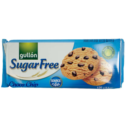 Gullon Sugar Free Chocolate Chip Biscuits, 125 g (Pack of 4) Gullón
