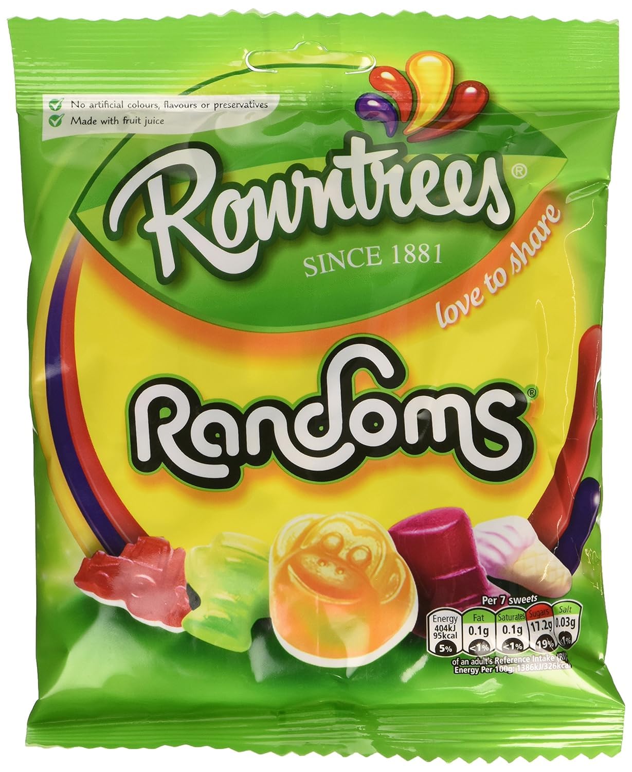 Rowntree's Randoms Sugar Candy 150g 3 Count