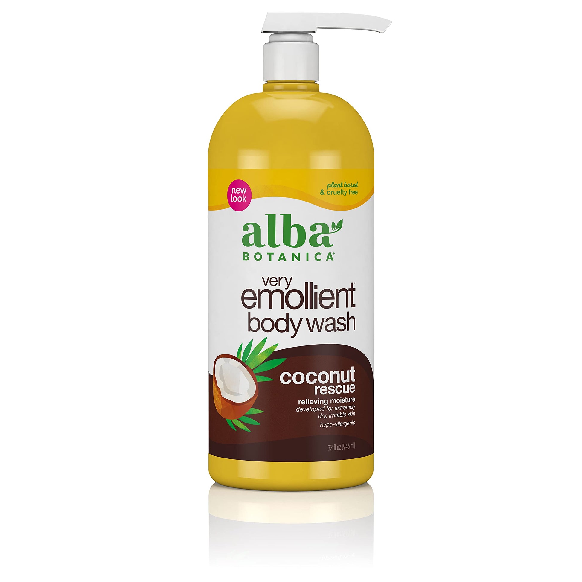 Alba Botanica Very Emollient Body Wash Coconut Rescue 32 Oz