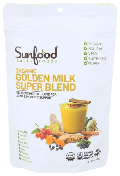 Sunfood Organic Golden Milk Super Blend, 6 oz Sunfood Superfoods