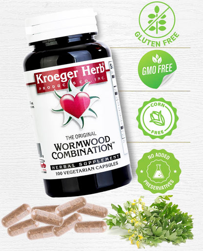Kroeger Herb Herb Wormwood Combination Vegetarian Capsules 100 Count