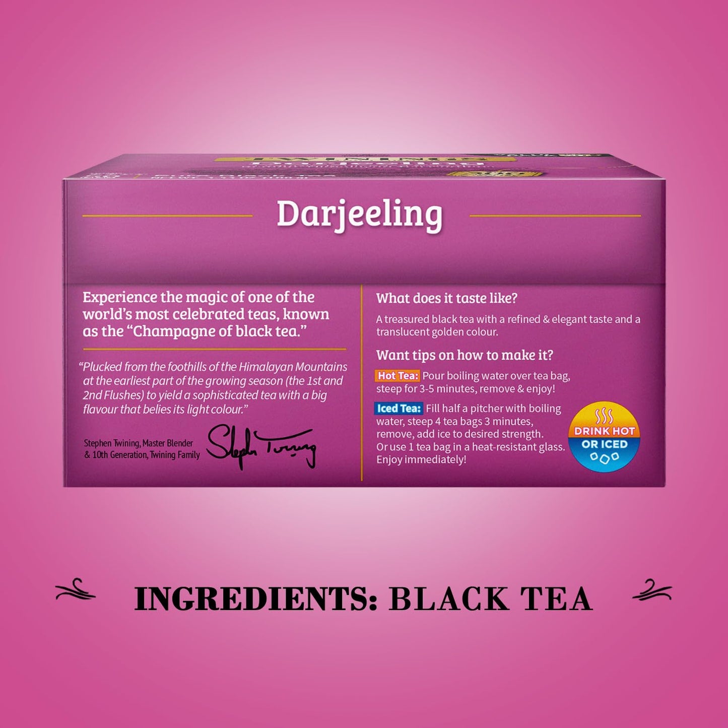 Twinings Darjeeling Tea A Delicate Dry Black Tea Sophisticated 20 Count